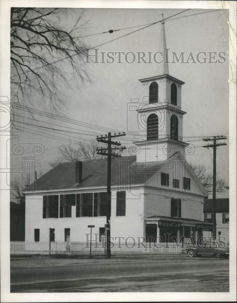 1951 Oxford Mass, Oldest Universalist Church in the world-Historic Images