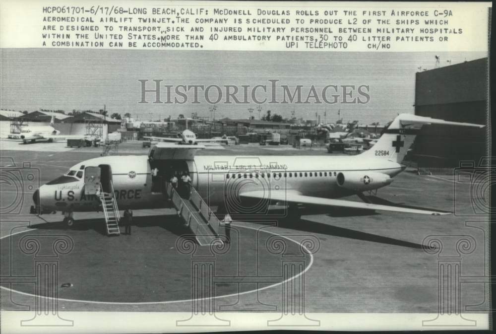 1968 First C-9A Aeromedical Plane at McDonnell Douglas, California-Historic Images