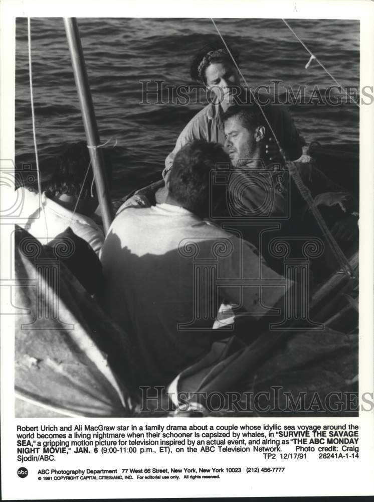 1991 Robert Urich and Ali McGraw star in Survive The Savage Sea - Historic Images