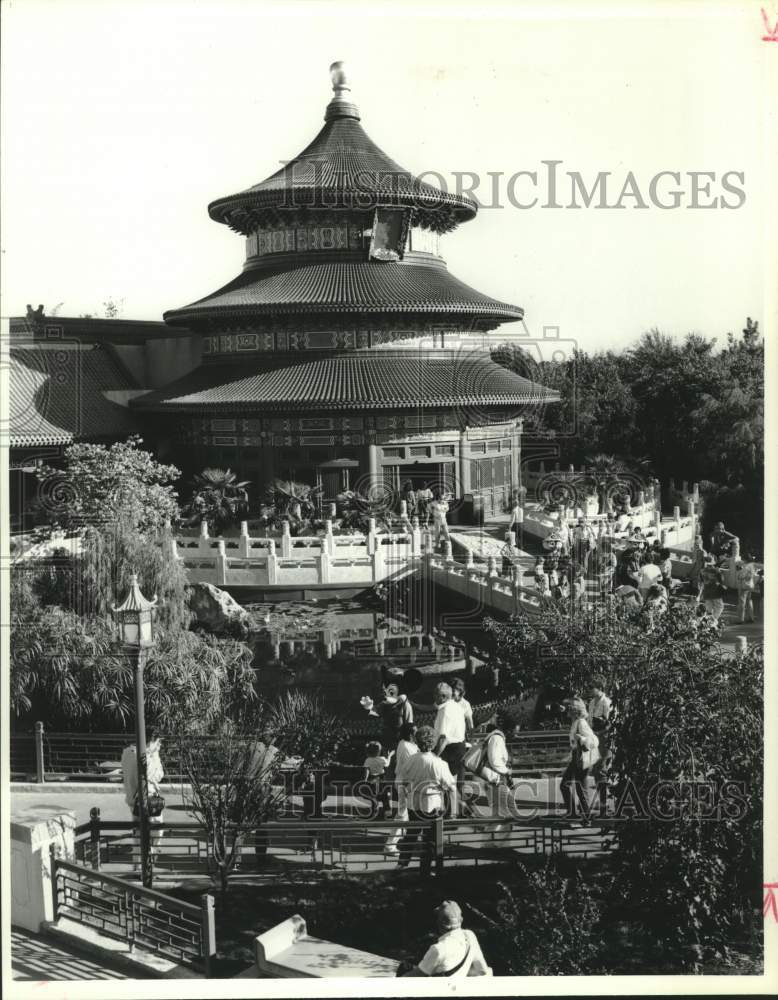 1988 Replica of Temple of Heaven, the Epcot Center in Disney World - Historic Images