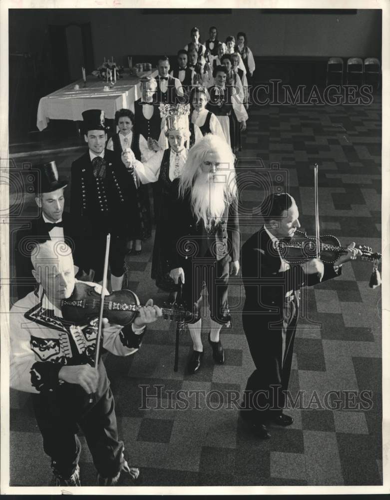 1961 Norwegian Old Fashioned Wedding Procession in Seattle - Historic Images