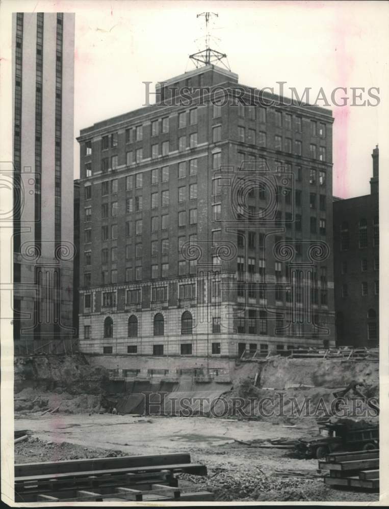 1963 Concrete Piers Placed Beneath MDC Building Foundation in Boston - Historic Images