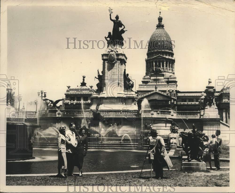 1955 A scene from a Landmark in Buenos Aires City, Argentina - Historic Images