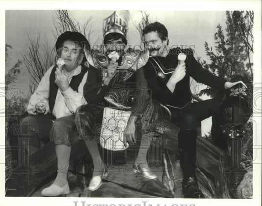1983 Bob Keeshan and co stars in a scene from "Captain Kangaroo" - Historic Images