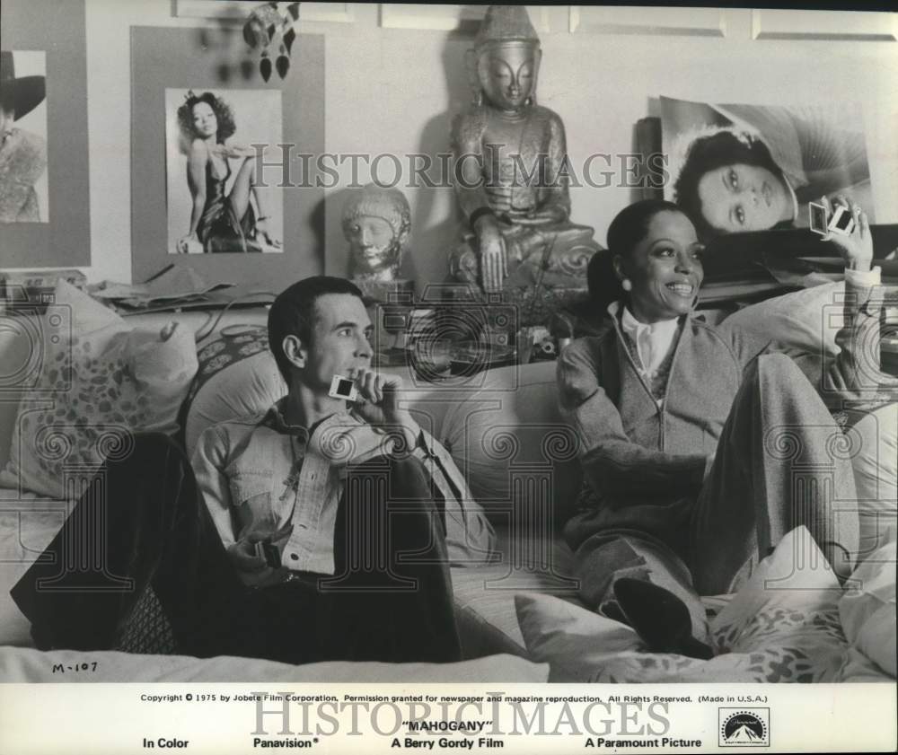 1975 Actor Anthony Perkins co stars with Diana Ross in &quot;Mahogany&quot; - Historic Images