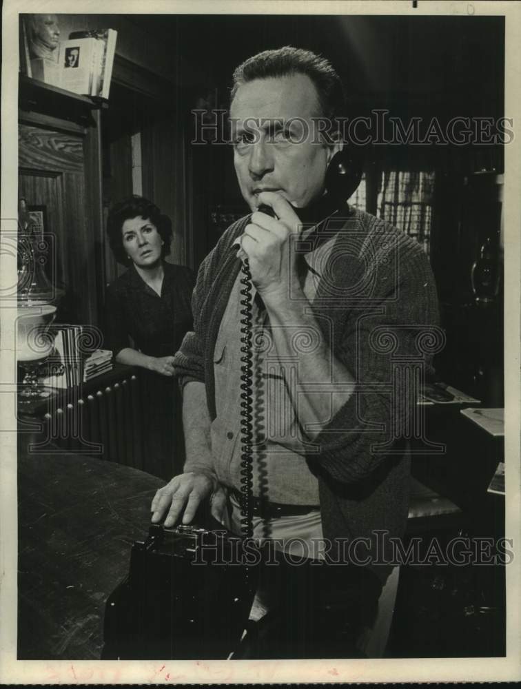 1969 Press Photo George C. Scott, Maureen Stapleton in The Prudential&#39;s On Stage - Historic Images