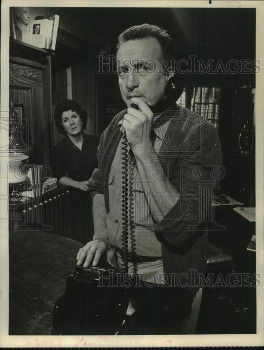 1969 Press Photo George C. Scott, Maureen Stapleton in The Prudential's On Stage - Historic Images