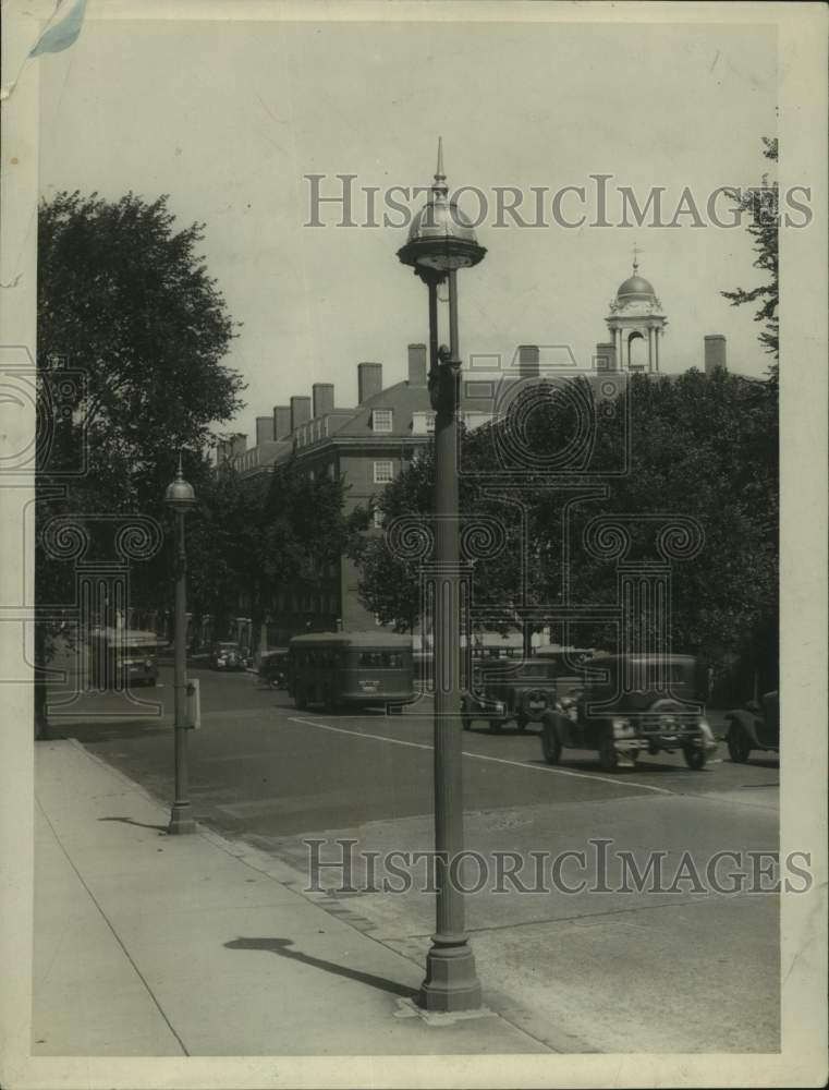 1949 Press Photo Larz Anderson Bridge in Boston - lrx26161- Historic Images