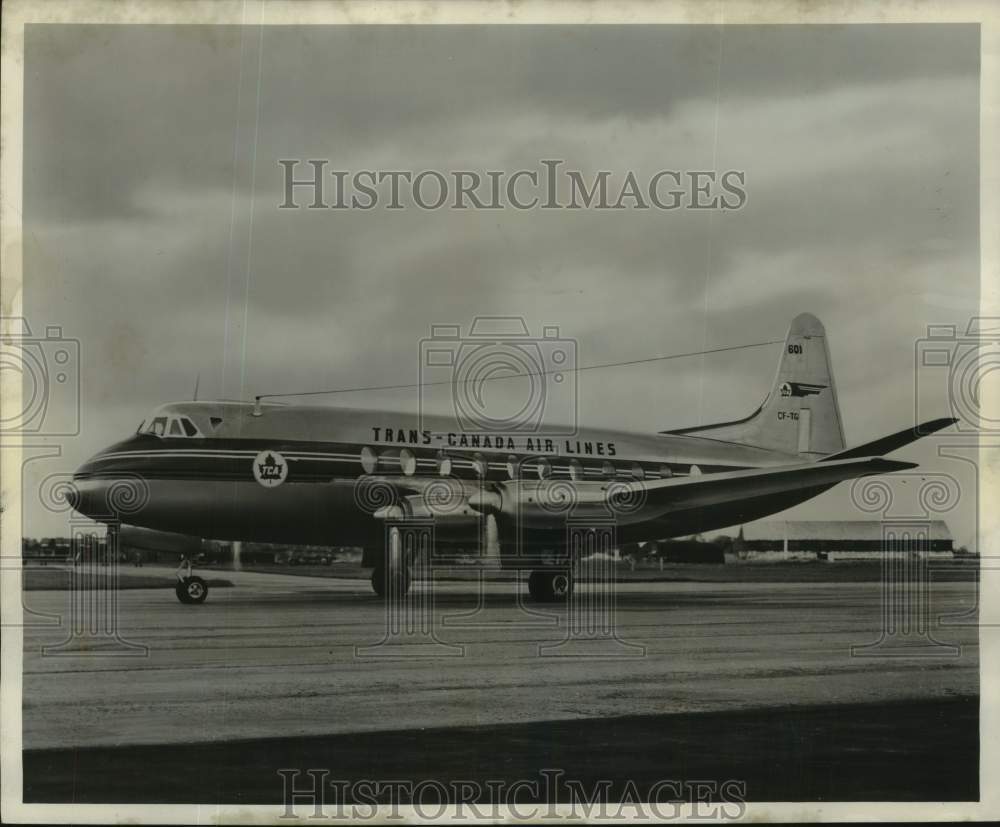 1955 The British built Trans Canada Air Lines Viscount Plane - Historic Images