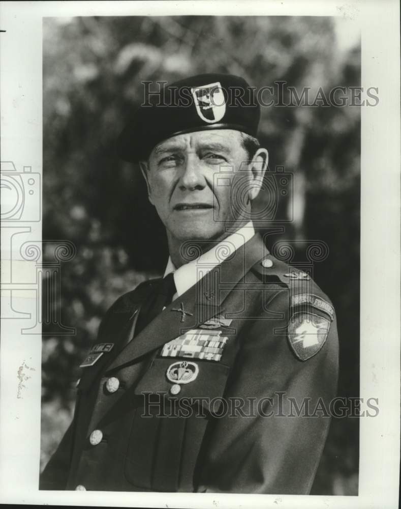 1988 American actor Richard Crenna in character for &quot;Rambo III&quot; - Historic Images