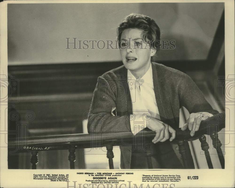 1964 Swedish actress Ingrid Bergman in scene of &quot;Goodbye Again&quot; - Historic Images