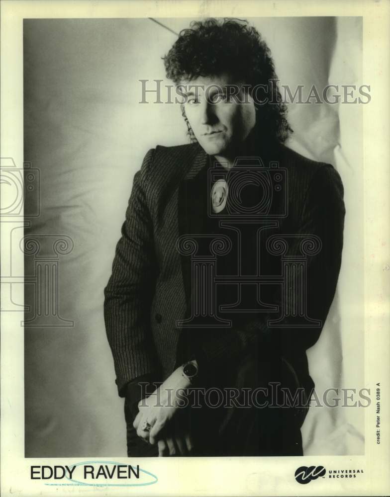 1991 American country music artist Eddy Raven - Historic Images