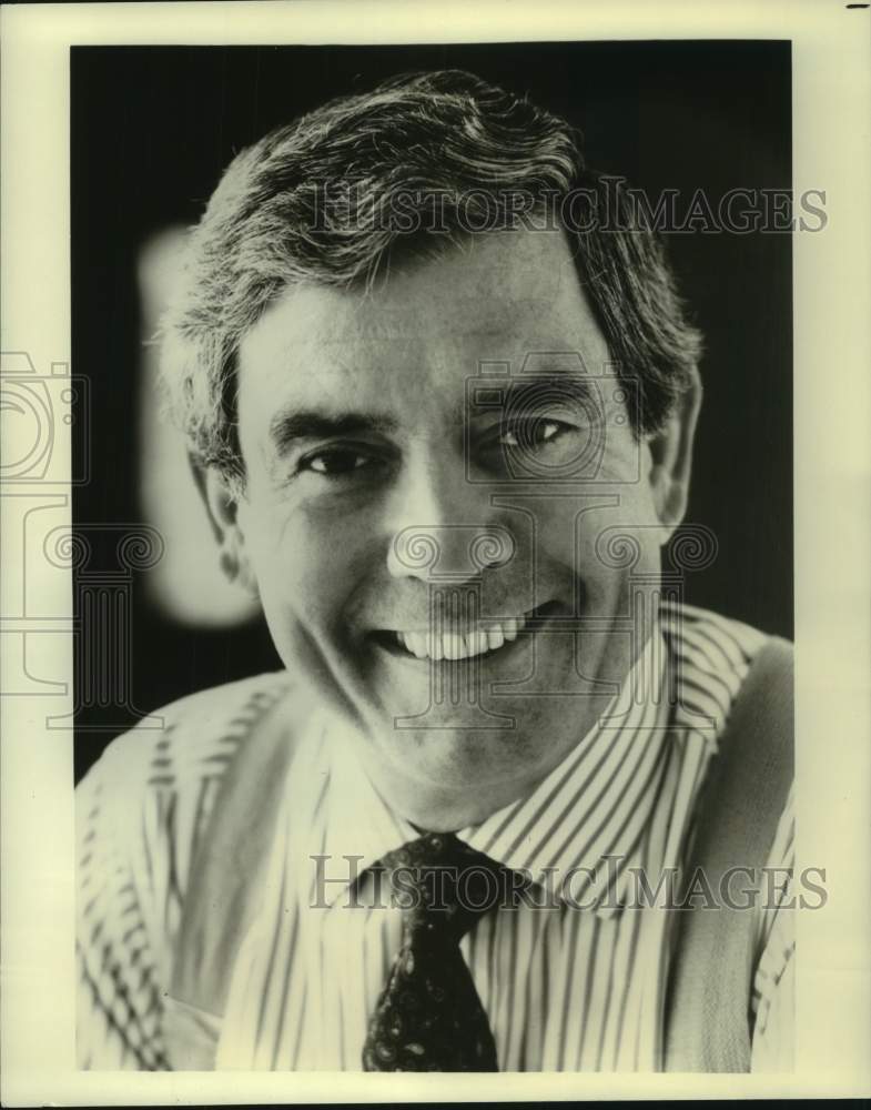 1989 Press Photo Dan Rather, anchor for the &quot;CBS Evening News&quot; - lrx33678 - Historic Images