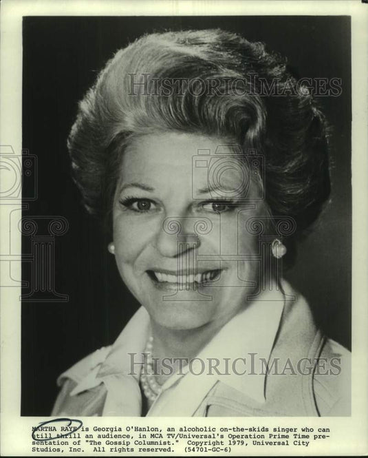 1979 Martha Ray as Georgia O'Hanlon in "The Gossip Columnist" - Historic Images