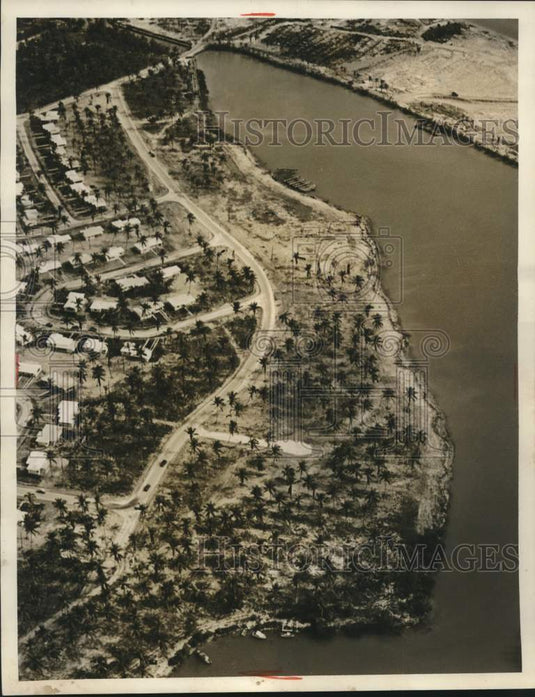 1951 Air View show World Famed Hurricane Harbor - Historic Images