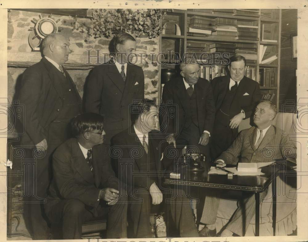 1934 President Franklin D.Roosevelt meet with the State Governors - Historic Images