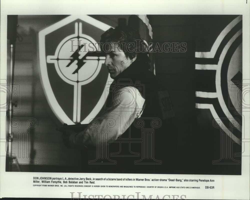 1989 Press Photo Don Johnson stars in the action drama film &quot;Dead Bang&quot;- Historic Images