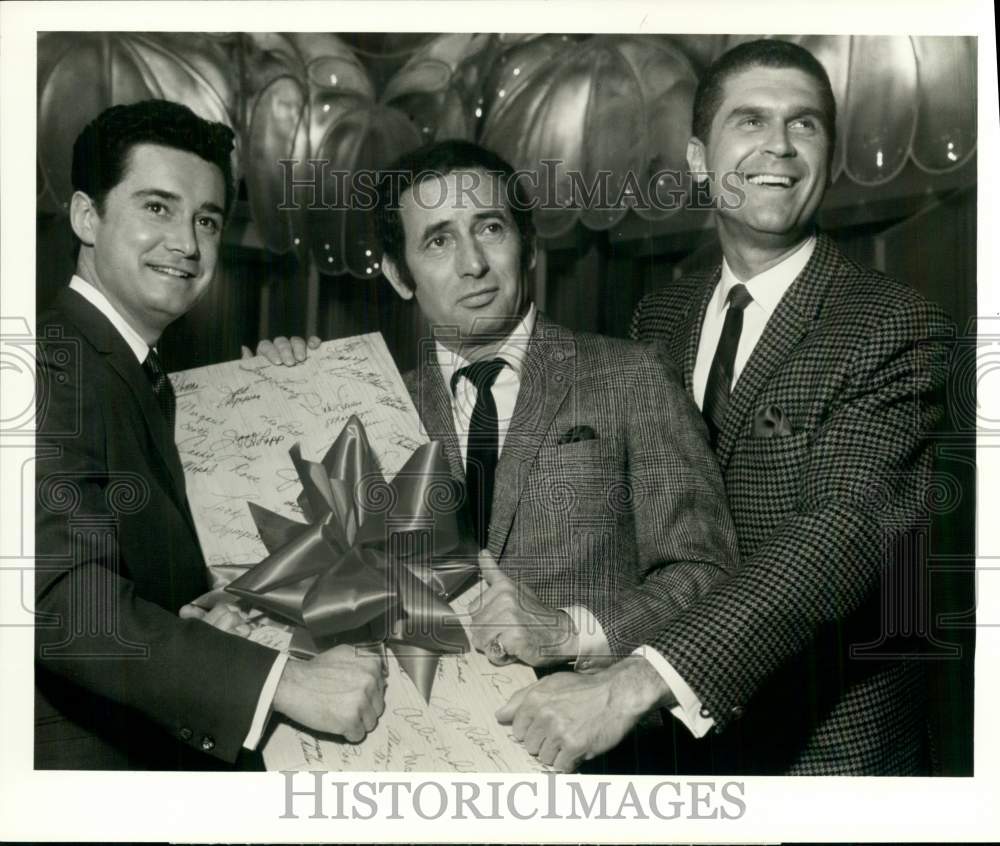 1969 Regis Philbin, Joey Bishop and Johnny Mann in Joey Bishop Show-Historic Images