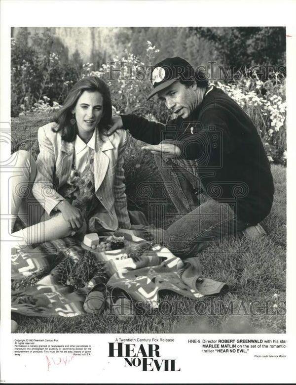 1993 Director Robert Greenwald and Marlee Matlin of 