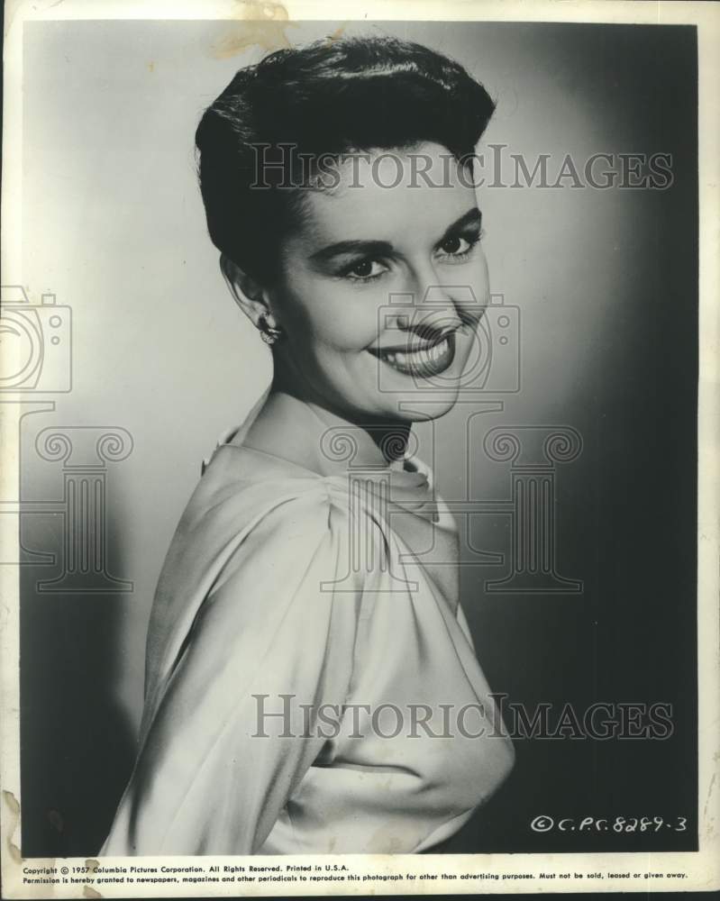 1957 Canadian actress Dianne Foster starring in "Gideon's Day"-Historic Images