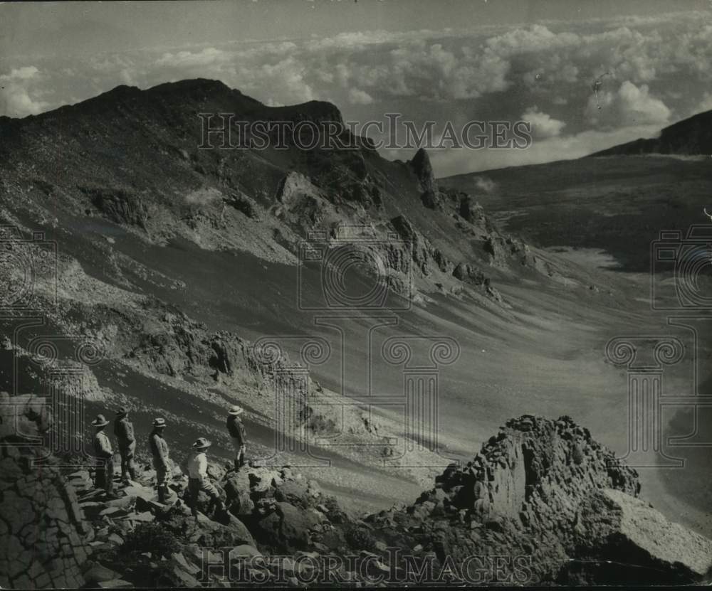 1952 Vacationers Travel Haleakala on Maui Island, Hawaii-Historic Images