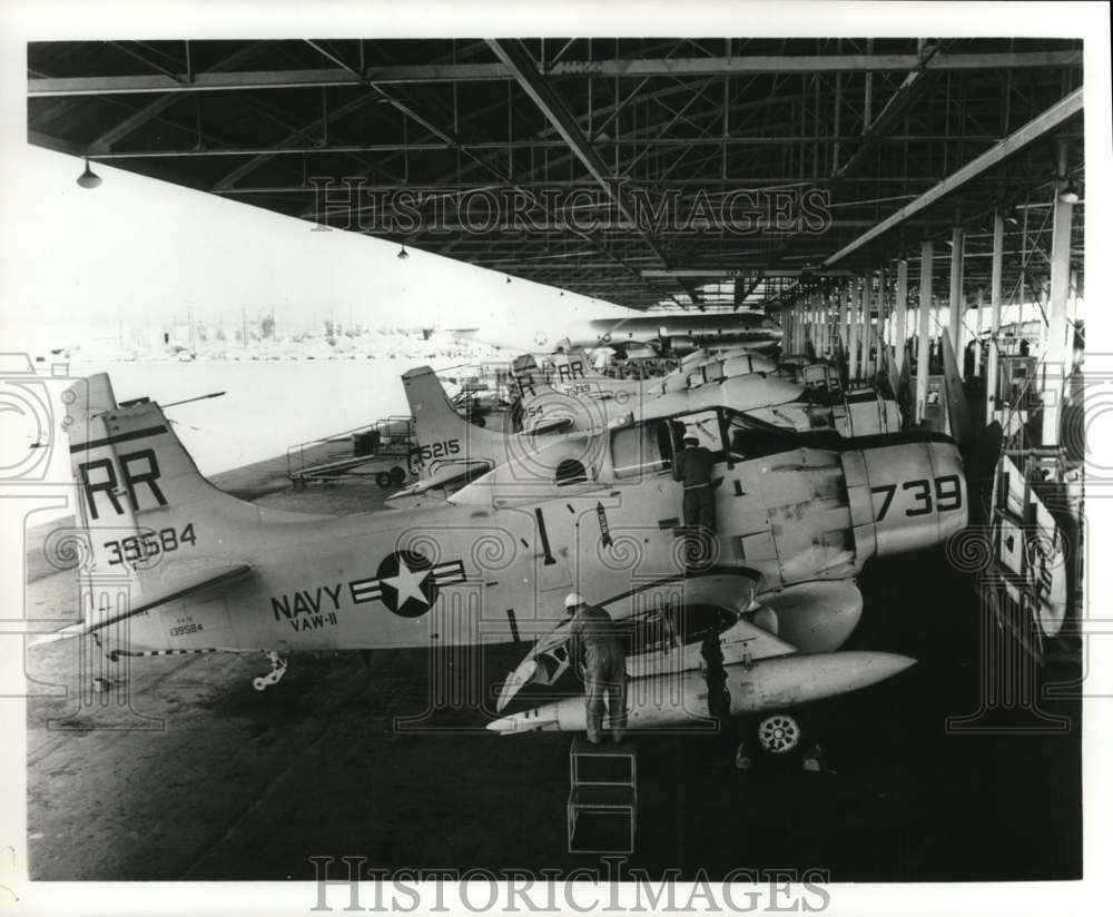 1967 Veteran A-1 Skyraiders Receive Last Minute Cosmetic Touches - Historic Images