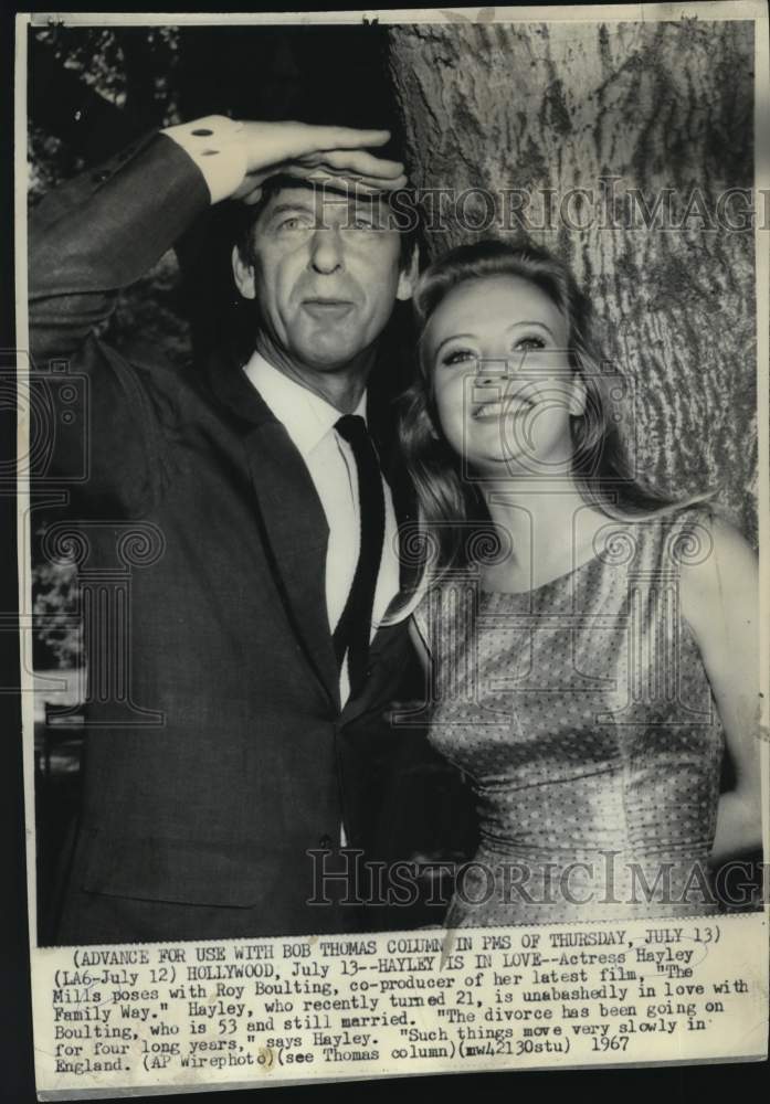 1967 Actress Hayley Mills &amp; Producer Roy Boulting In Hollywood-Historic Images