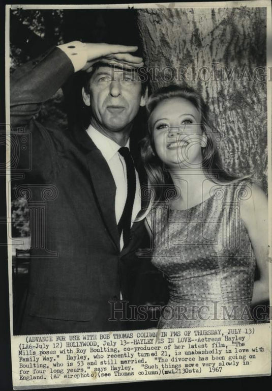 1967 Actress Hayley Mills & Producer Roy Boulting In Hollywood-Historic Images
