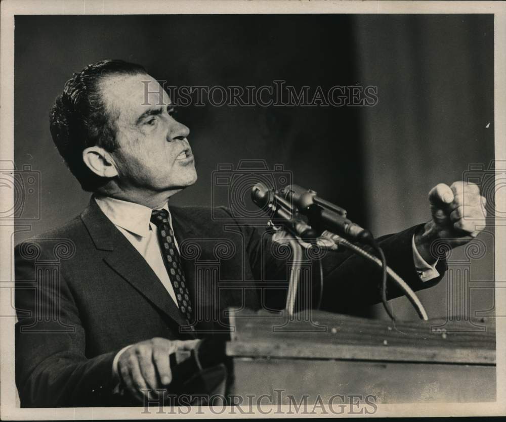 1968 Richard Nixon Speaks in Miami, Florida-Historic Images