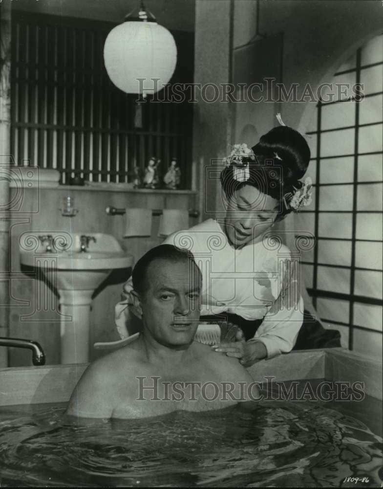 1964 Bob Hope Getting A Bath By Miiko Taka In &quot;A Global Affair&quot;-Historic Images