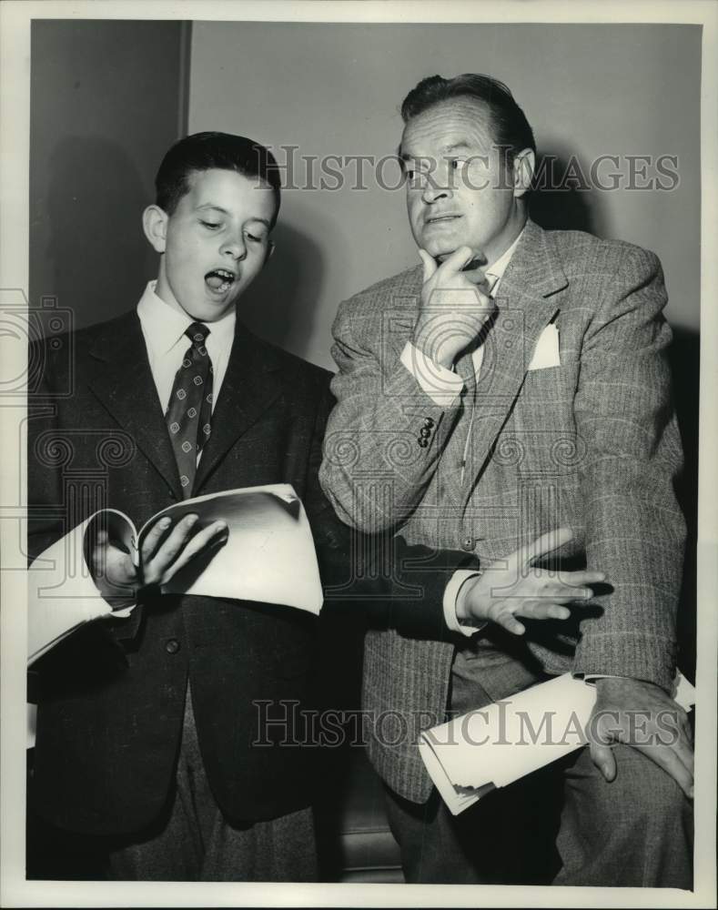 1954 Comedian Bob Hope watches as son rehearses for &quot;Bob Hope Show&quot;-Historic Images