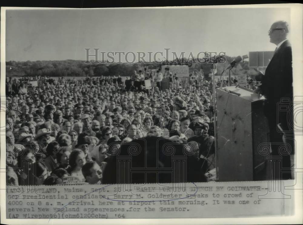 1964 GOP Presidential Candidate Barry M Goldwater In Portland, Maine-Historic Images