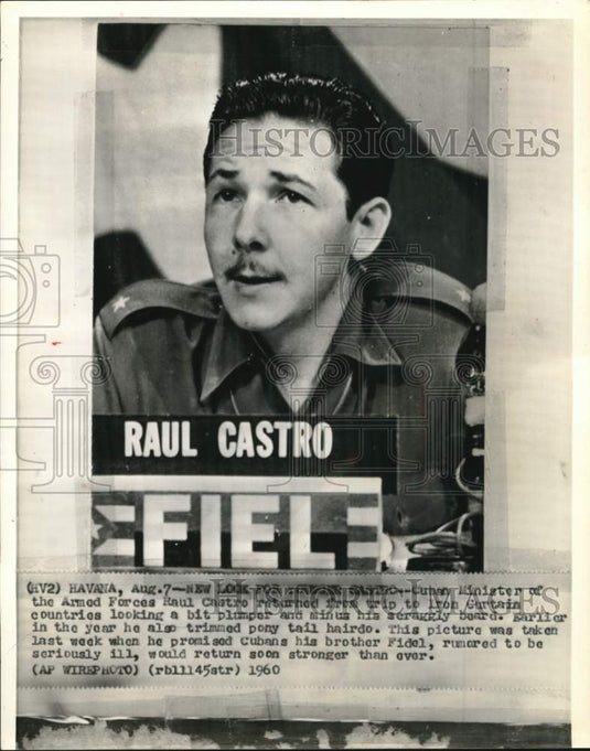 1960 Cuban Raul Castro Returns to Havana With Different Look-Historic Images