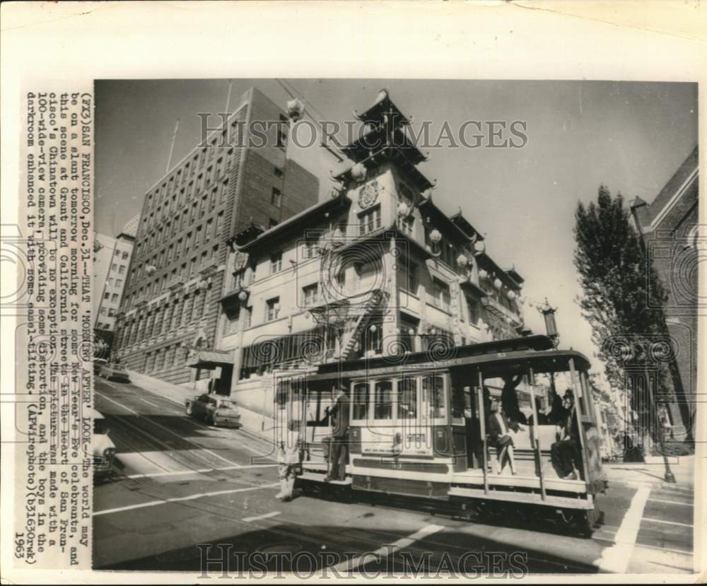 1963 Grant &amp; California Streets In San Francisco&#39;s Chinatown-Historic Images