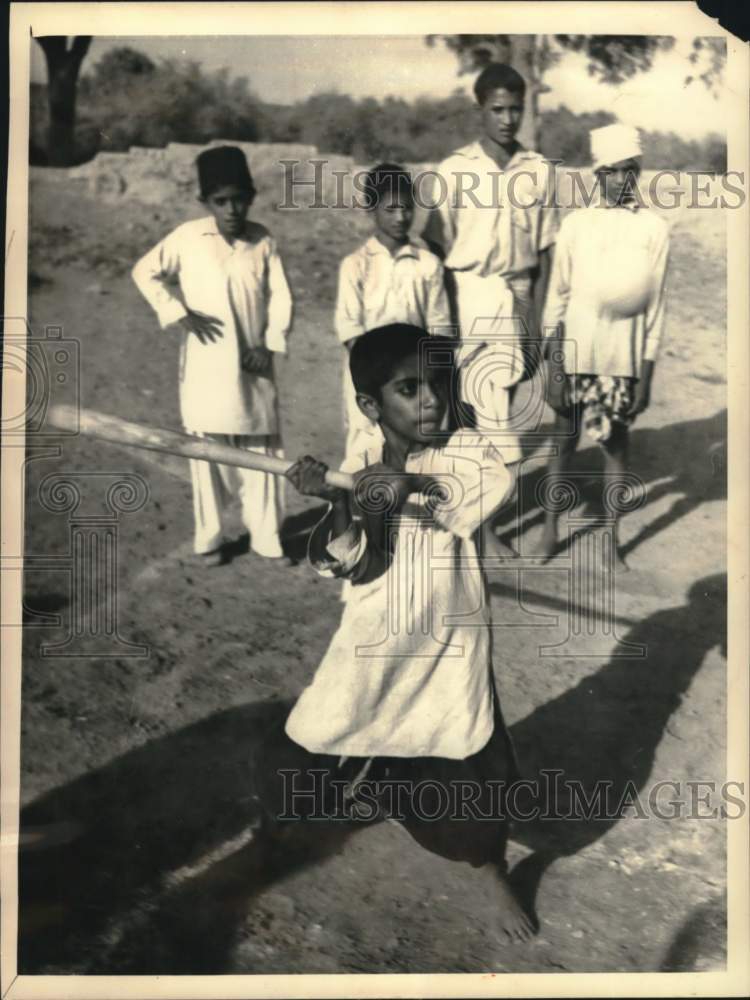 1956 Group of Pakistan Youngsters being taught baseball game-Historic Images