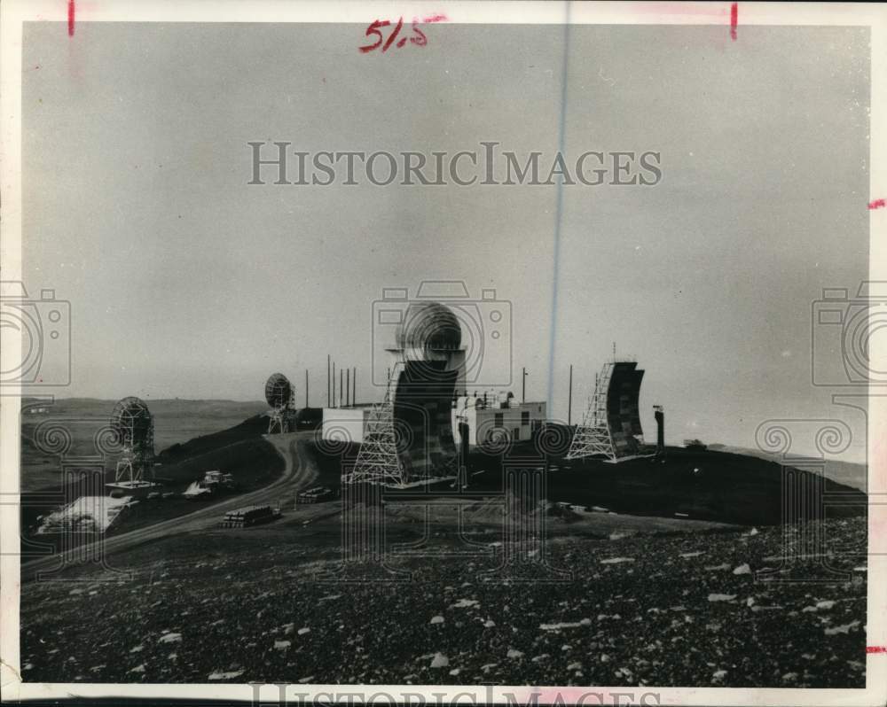 1963 Press Photo Construction of Air Warning System at Nikiski on Cook Inlet - Historic Images