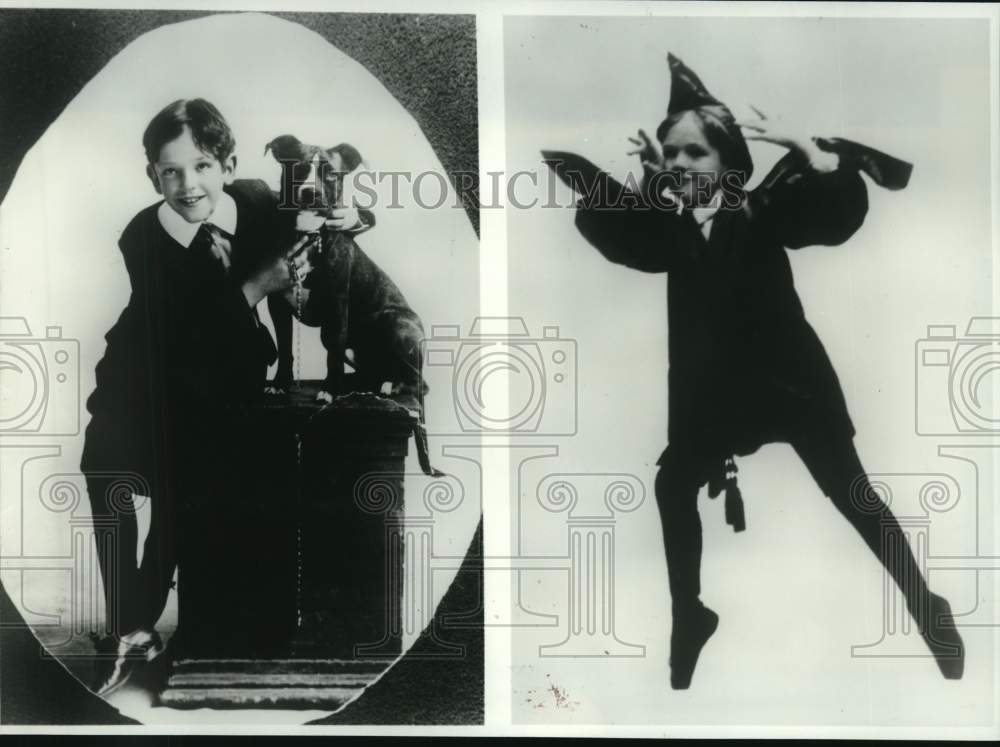 1981 Press Photo Fred Astaire with his best friend and at five years old- Historic Images