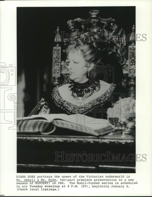 1980 Press Photo Diana Dors stars in the film "Dr. Jekyll and Mr. Hyde"- Historic Images