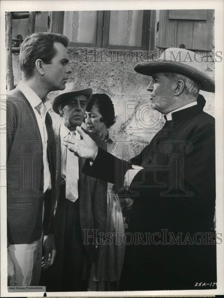 1970 Press Photo Dean Jones and Maurice Chevalier in &quot;Monkeys, Go Home!&quot; Disney - Historic Images