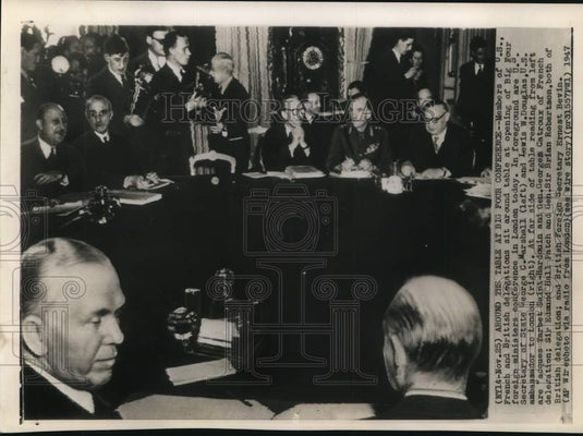 1947 Press Photo U.S., French and British delegations at London Peace Conference- Historic Images
