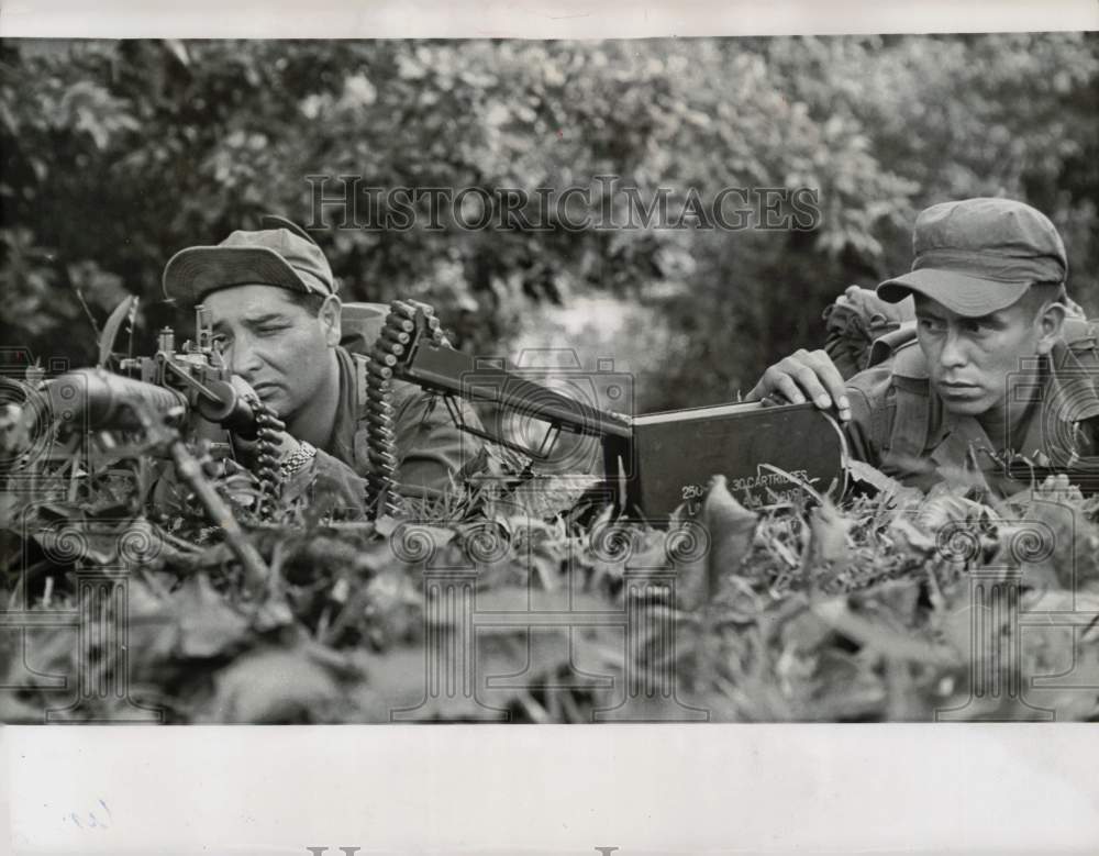 1963 Press Photo Latin American troops train at Fort Gulick, Canal Zone- Historic Images