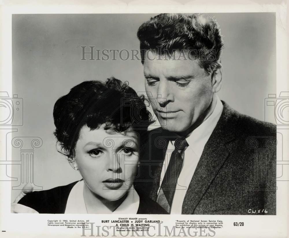 1962 Press Photo Judy Garland and Burt Lancaster star in &quot;A Child Is Waiting&quot;- Historic Images