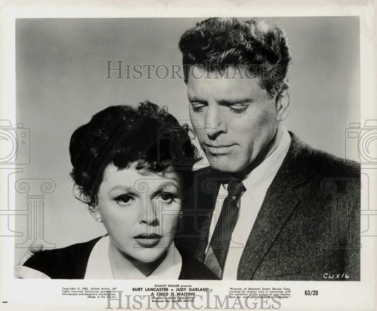 1962 Press Photo Judy Garland and Burt Lancaster star in "A Child Is Waiting"- Historic Images