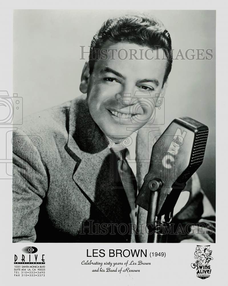 1949 Press Photo Celebrating sixty years of Les Brown and his band of Renown- Historic Images