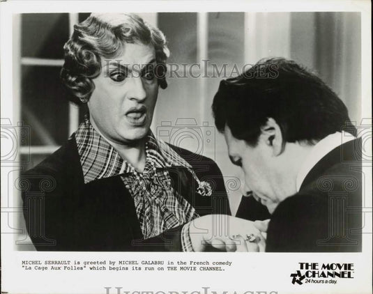 Press Photo Michel Galabru & Michel Serrault in "La Cage Aux Folles" Movie- Historic Images