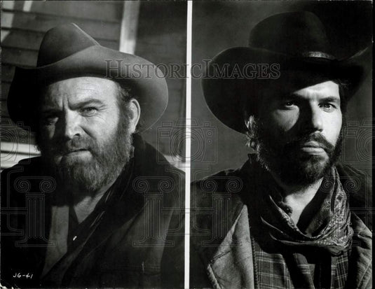 Press Photo Gene Evans & Dick Peabody in "Support Your Local Sheriff!" Film- Historic Images