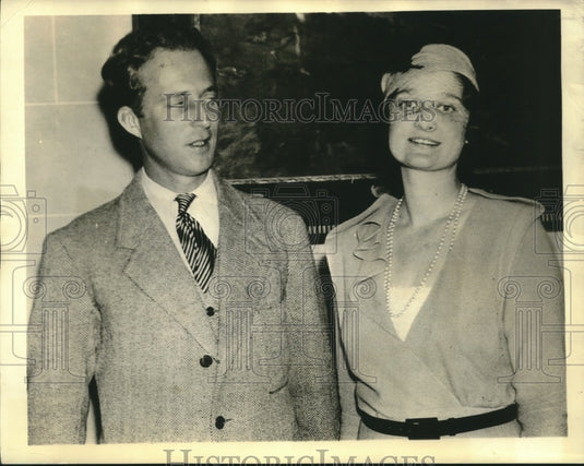 1934 Crown Prince Leopold of Belgium & wife visiting London - Historic Images