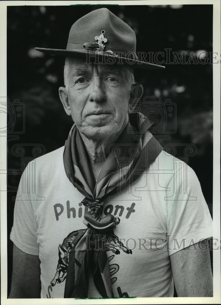 1981 Press Photo Robert Adams been active in Boy Scout for more than 50 years - Historic Images