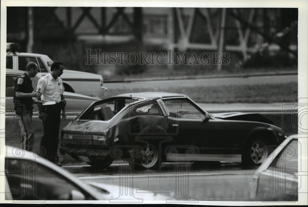 1993 Press Photo Seven-vehicle accident at Interstate 94 near North 35th St. - Historic Images