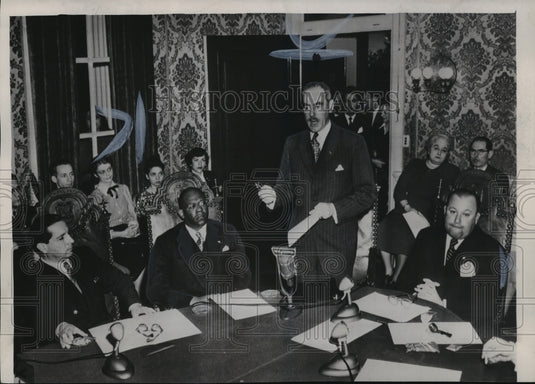 1949 Press Photo Washington, Secretary of State Dean Acheson at Pan American day - Historic Images